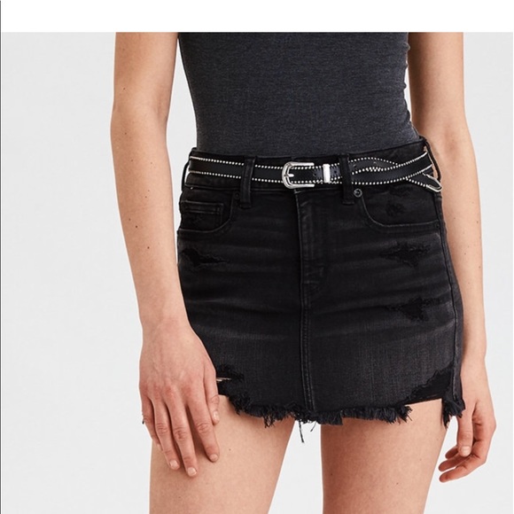 American Eagle Outfitters Dresses & Skirts - NWT American Eagle Black Distressed Mini Skirt
